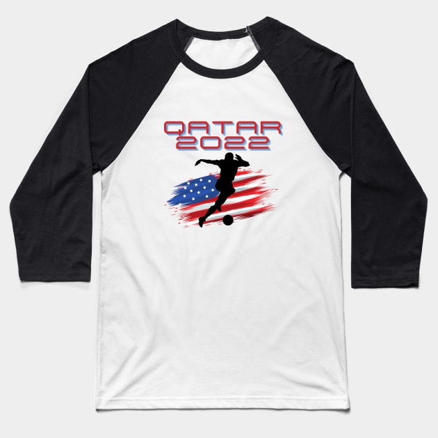 USMNT QATAR 2022 Baseball T-Shirt by MyMotivationalLab